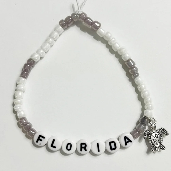 Taylor Swift Eras Tour Friendship Bracelet TTPD Florida w/ Charm - Picture 1 of 1